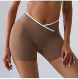 Sports Shorts Cross Waist Women Shorts Women Cycling Jogging Fitness High Waist Push Up Gym Shorts Leggings Women Yoga Clothing