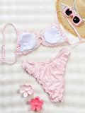 2026 Wrinkled Ruffled Frilled Bikini Female Swimsuit Women Swimwear Two-pieces Bikini Set Bather Bathing Suit Swim Beachwear