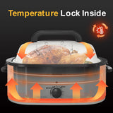 XMSJ Electric Roaster Oven With Viewing Lid Cool Touch Exterior