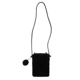 Fashionable Plush Shoulder Bag Large Capacity Soft Crossbody Bag Solid Color Travel Bag Women's Mini Crossbody Phone Bag
