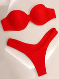 Sexy Wrinkled Halter Brazilian Bikini Women Swimwear Female Swimsuit Two-pieces Bikini Set High Cut Bathing Suit Swim Beach Wear