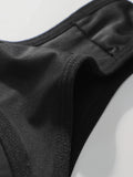 5 PCS Women's sexy thong with low waist smooth letter belt underwear casual comfortable and fun underwear C977