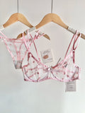 French Style Lace Underwear Set | Sexy Dotted Mesh Bra & Thong for Large Bust, Ultra Thin Slimming Anti Sag Lingerie MOYISU S-XL
