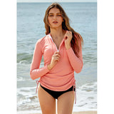 Women's Long Sleeve Tankini Set 2026 Sports Swimsuit Summer Beachwear Two-Piece Bathing Suits for Pool Swimming And Surfing