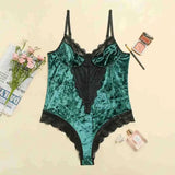Sexy Lace Corset Bodysuit for Women with Rhinestone Trim – Underwired Shapewear, Available in Burgundy & Teal, Perfect for Night