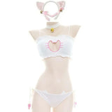 Sexy Cos Cow Cosplay Costume Maid Lolita Bra and Panty Set Stockings Erotic Lingerie Onlyfans Women Naughty Bikini Set
