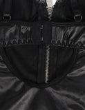 Plus Size 5XL Faux Leather Leotard Shiny Zipper Front Bodycon Mini  Lingerie Dress Sexy Costume Shiny Cocktail Party Dress