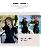Swimsuit Women's Summer New Jumpsuit Style Covers The Abdomen and Above, Plus Size Sports Hot Spring Swimsuit