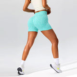 Trendy Sexy Leopard Women Yoga Shorts Seamless Sportswear Woman Gym Workout Shorts Fitness High Waist Tummy Control Leggings