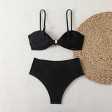 High Waist Bikini Women's Swimsuit Two-piece Bathing Suits Bandeau Woman Swimwear Trend Bikinis Sets Brazilian Beach Wear
