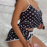 Women Pajamas Set Summer Large Size Vest Shorts Women's Suspenders Soft Casual Cute Printed Pajama Set