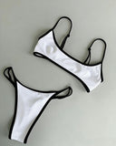 Sexy Micro Bikini 2026 Women Bandeau Padded Thong Swimsuit Female Cut Out Bathing Suit Swimwear Biquini swim