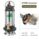 220V Submersible Pump Agricultural Pumping Garden Tools Drainage Irrigation Self-priming Sewage Pump Stainless Steel Pump