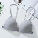 Comfort Strapless Bra for Small Bust Seamless Bralette Adjustable Anti-Peek Summer Wear Thin Back Design Women S-XL MOYISU