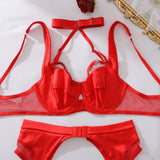 Women's sexy lingerie split set, sexy bra, comfortable and breathable see-through set