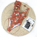 New Sexy One Piece Swimsuit Swimwear Women V-neck Multi-layer Big Ruffle High Waist Flowers Print Beachwear Bathing Suit 2026