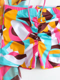 New Sexy 3 Pieces Suit for Women Neck Hanging Bikini Set+Cover-up Swimwear Sunproof Tankini High Waist Shorts Swimsuit Beachwear