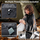 Electric Blanket USB Portable Body Warmer with 3 Temp Settings Heating Thermal Shawl for Home Office Electric Warmer Blanket
