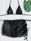 DEKA Tie Side Mini Micro Bikini Set With Skirt Halter Female G-String Thong Swimsuit Women Swimwear Bather Bathing Suit Swim