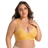 Women's Floral Lace Buckle Front Wireless Bra,Breathable Comfortable lingerie Top for Daily Wear,Women's Lingerie for All Season