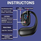 NEW KY2 PRO Wireless Earphones Air Conduction OWS Headphone HiFi Ear-Hook Music Sports Noise Cancel Headset For All Smartphones