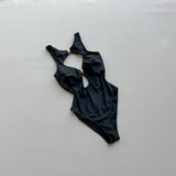 2026 New Summer Women Sexy Hollow Out One-piece Suit Swimwear Bodysuit Ring Decor Swimsuit High Waist Push Up Monokini Beachwear