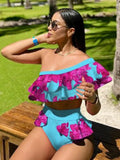 Printed Long Sleeves Women Swimsuits With Beach Cover Ups 2025 Swimwear Lady Bodysuit Holiday Outfits Cheap Clearance