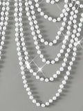 Luxury Pearls Chain Fringe Tassel Bikini Bottom Swim Brief Women Swimwear Female Bather Brazilian Tanga Panties Underwear