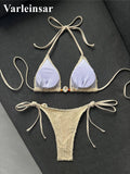 Halter Fishnet Bikini Women Swimwear Female Swimsuit Two-Pieces Bikini Set High Cut Leg Padded Bather Bathing Suit Swim V8339