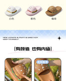 CartoonCutesy3D Sesame Burger Slippers for Women, Summer Outdoor & Home Wear, Anti-Slip Thick Soles, Flat Back Slides,Flip Flops