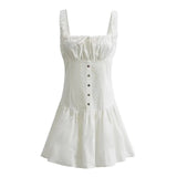 Bowknot White Summer Women's Dress Elegant Tank Beach Long Sundress Vestidos Sleeveless Holiday Chic Black Slim Maxi Dress 2025