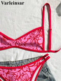 S - XL 2026 Sexy Printed High Leg Cut Bikini Female Swimsuit Women Swimwear Two-Pieces Bikini Set Bather Bathing Suit Swim V8037
