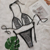 DEKA 2025 Sexy Brazilian Sequins Bikini Woman Swimsuits Crystal Swimwear Bikini Thong Biquini Swim Suits Beachwear