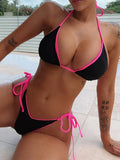 Sexy Leopard Printed Halter Brazilian Bikini Women Swimwear Female Swimsuit Two-Piece Bikini Set Bather Bathing Suit Swim V3681