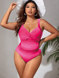 VigoJany 2026 Blue Gradient Plus Size Swimwear Women Strapped Push Up Large One Piece Swimsuit Summer Beach Chubby Bathing Suit