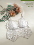Summer French Lace Halter Bra Set Pure Sensual Beachwear Lightweight Mesh Bralette Backless Wirefree Comfort AU MOYISU Sexy Bra