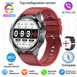 BOXUXING 2026 New GPS NFC Smart Watch 5 Pro Men 360*360 AMOLED Screen Heart rate Bluetooth Call IP68 Waterproof Man Smartwatch