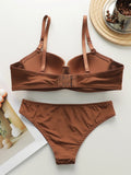 Hot selling solid color 2-piece underwear set multi-color daily four season Bra set comfortable to wear sexy Lingerie 2611