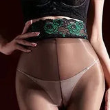 Lace Patchwork Aurora Pantyhose Glossy Smooth Sexy Lace Waist Seamless Glossy Nightclub Wear Pantyhose For Woman Charming LN7X
