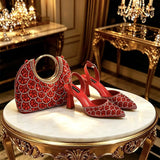 Doershow  fashion High Quality African Style Ladies Shoes And Bags Set Latest silver Italian Shoes And Bag Set For Party HGH1-1