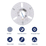 5.3 Inch Ceiling Fan LED Light Replacement 24W 3CCT Dimmable Magnetic LED Fan Light Board Panel Retrofit Light with Memory