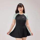 New Swimsuit Women's One-piece Flat Corner Pants Long Conservative Fairy Style  Slimming One-piece Hot Spring Swimsuit