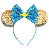 2025 New Style Mickey Minnie Ear Headband Sequin Bows Girl Adult Kids Halloween Party Cosplay Hair Accessories Princess Hairband