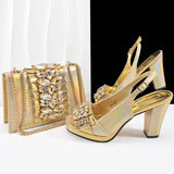 doershow  Lastest Italian Design Fashion Style Ladies Shoes with Matching Bag Set 2025 Nigerian Shoes and Bag Set HFG1-2