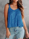 2026 Summer Fashion Women's Tanks Sexy Sequins Camisole Lady Casual Sliver Women's Strap Top Night club Streetwear Y2K Dress up