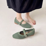 Women Leisure Flats Breathable Mesh Spring Summer Flat Shoes For Female Daily Walking Shoes Square Toe Ladies Fashion Footwear