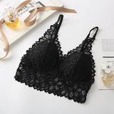 Lace Bralette Deep V-neck Bras For Women Push Up Bra Female Comfort Underwear Sexy Lingerie Padded Brassiere