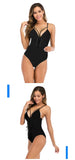Sexy One Piece Swimsuit Swimwear Women Leaf Print Patchwork Hollow Cross Straps Backless Beachwear Bathing Suit Banadores Mujer
