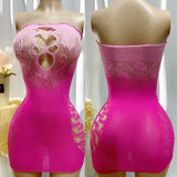 Fishnet Women Sexy Beach Cover Up Dress Women Stretch See Through Sleeveless without Bikini Swimsuit Coverup Mini Beachwea