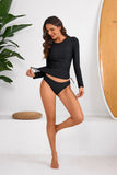 Long-sleeved Sunscreen Swimsuit European and American Split Surf Suit Cross-border Swimsuit Bikini Women's Bikini Wetsuit Set